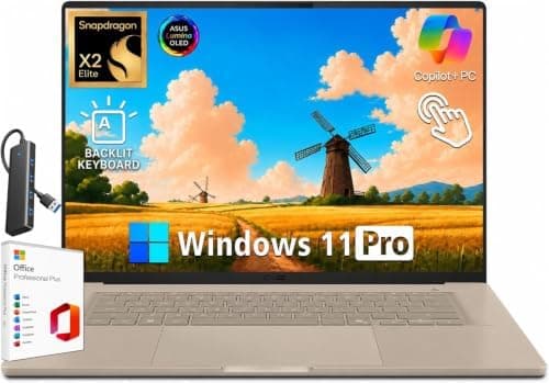 ASUS Zenbook A16 16" Laptop, Snapdragon X2 Elite Extreme, 48GB LPDDR5X